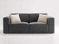 Divano a due posti-Tessuto-172x92x82 cm-Grigio antracite-Stile moderno