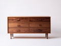Cassettiera-Legno-146x45x83 cm-Marrone caldo-Stile rétro moderno