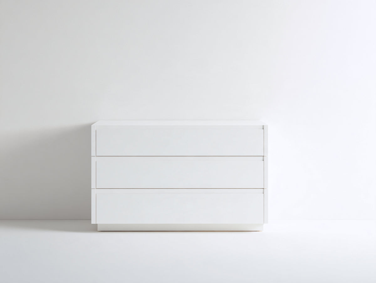 Cassettiera-Legno ingegnerizzato-92x41x76 cm-Bianco-Stile minimalista