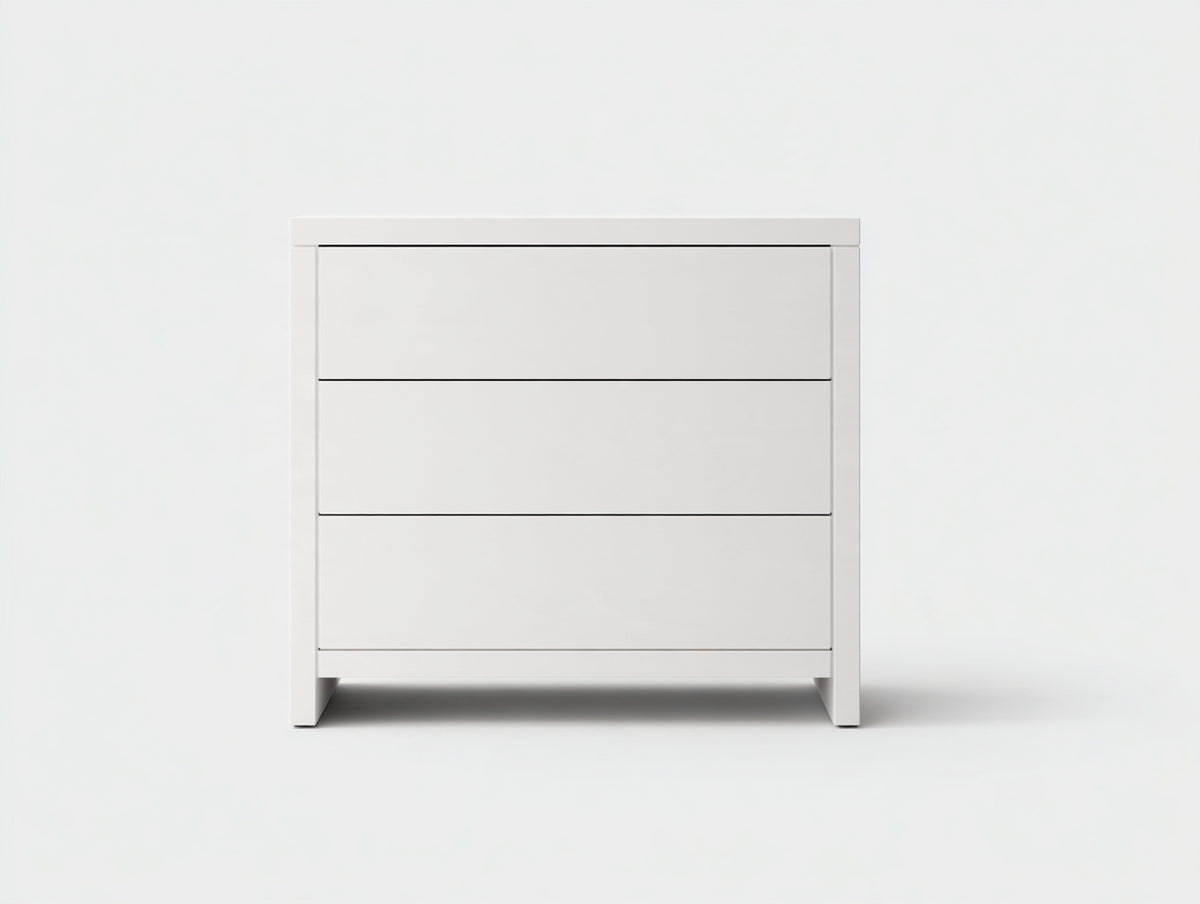 Cassettiera-Legno ingegnerizzato-78x40x82 cm-Bianco-Stile minimalista
