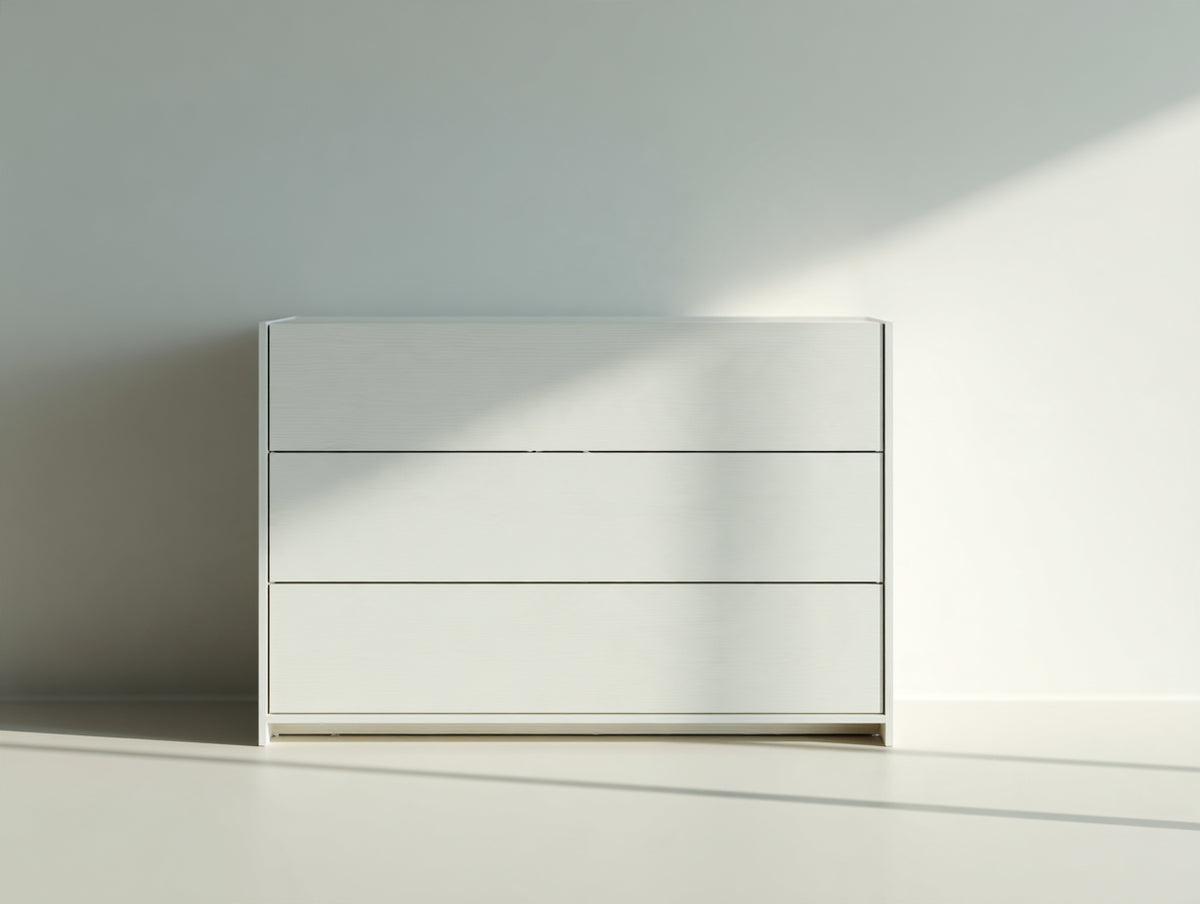 Cassettiera-Legno ingegnerizzato-98x43x78 cm-Bianco-Stile moderno