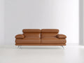 Divano a due posti-Pelle-178x92x82 cm-Cuoio-Stile moderno