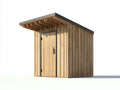 Casetta da giardino-Legno-205x155x215 cm-Legno naturale-Nero-Stile contemporaneo