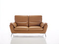 Divano a due posti-Pelle-168x89x94 cm-Cuoio-Stile moderno