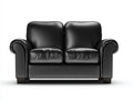 Divano a due posti-Pelle-150x88x95 cm-Nero-Stile classico