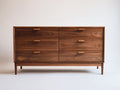 Cassettiera-Legno-152x46x86 cm-Marrone noce-Stile mid-century