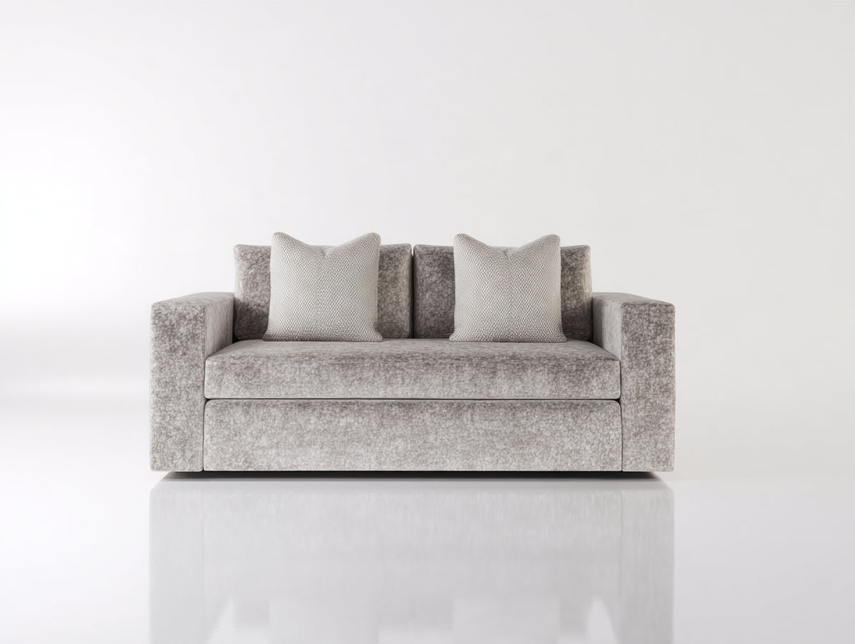 Divano a due posti-Tessuto-164x89x81 cm-Greige-Stile moderno